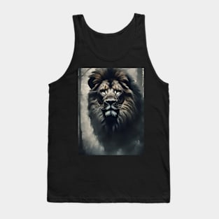 Lion in the Foggy Forest Tank Top